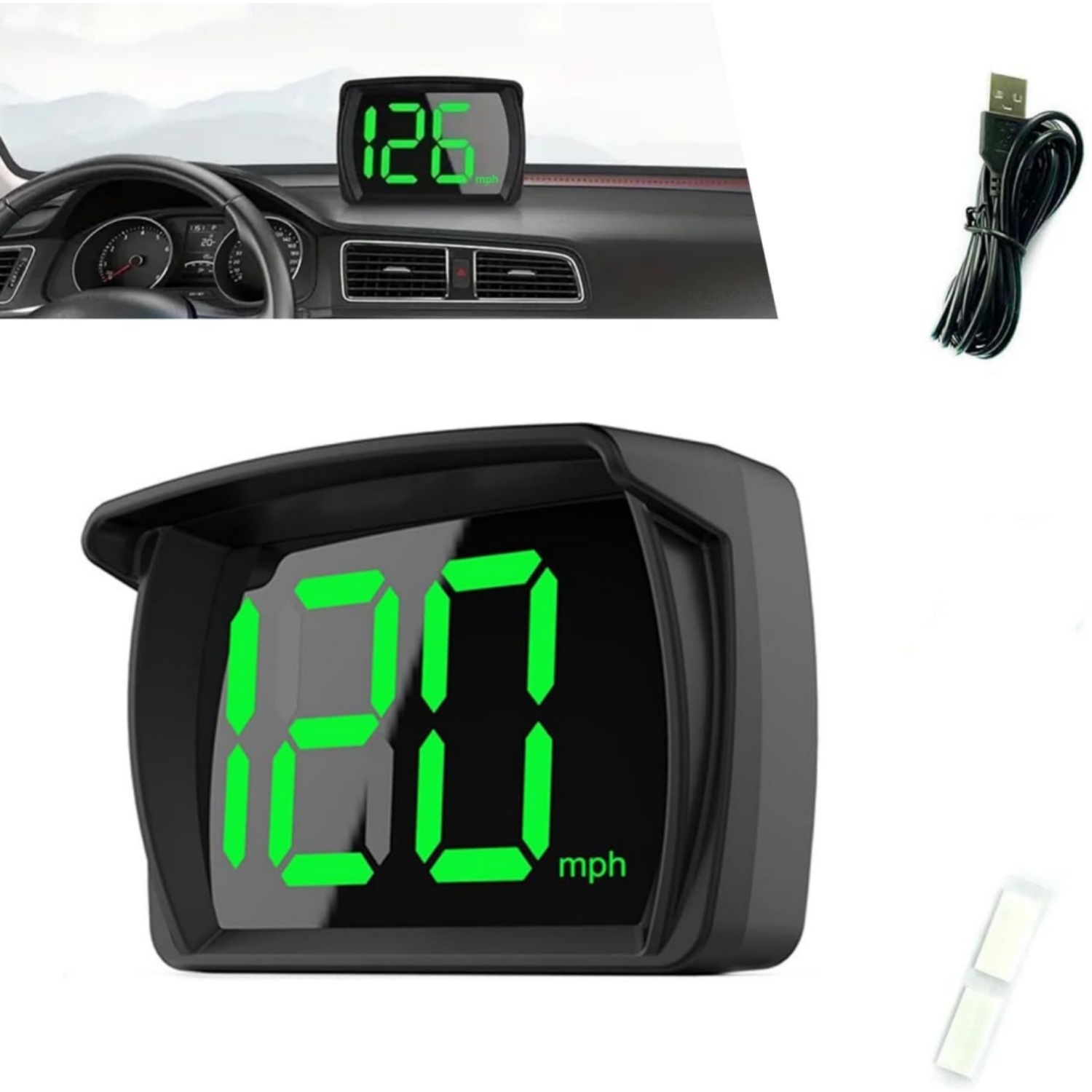 GPS Digital Speedometer for Car MPH,Plug \u0026 Play Digital MPH Speed Meter Head Up Display,with LED Large Font Display for Cars Trucks,Boats SUV,Motorcycle